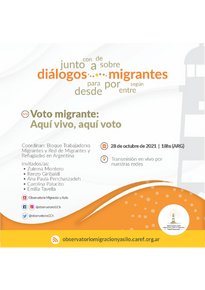 “Voto migrante: Aquí vivo, aquí voto”